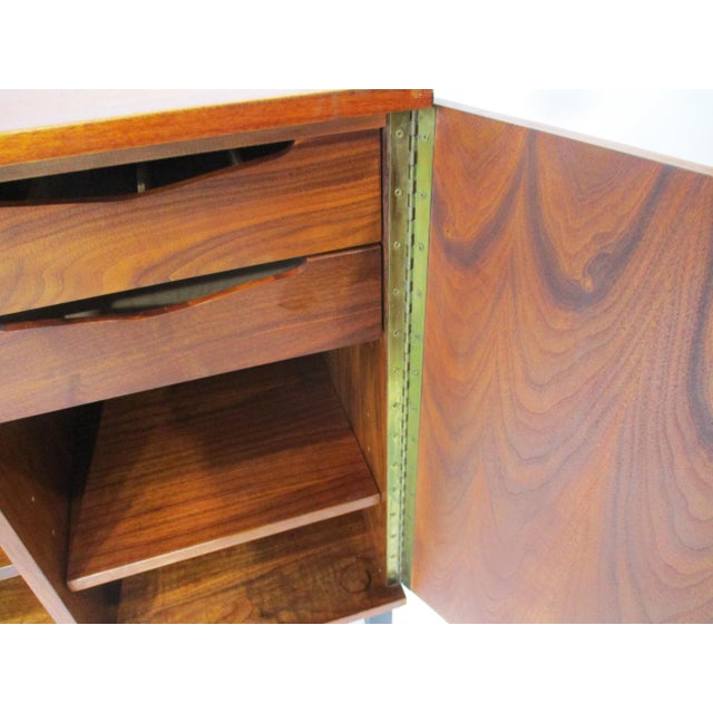 George Nakashima Styled Mid Century Walnut Credenza Server Sideboard For Sale - Image 11 of 15