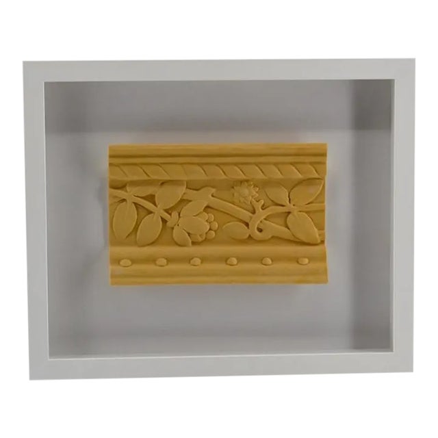 Tile With Leaf Design Framed For Sale