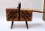 Brown Mid-Century American Modern Stained Oak Extendable Sewing Stand For Sale - Image 8 of 13