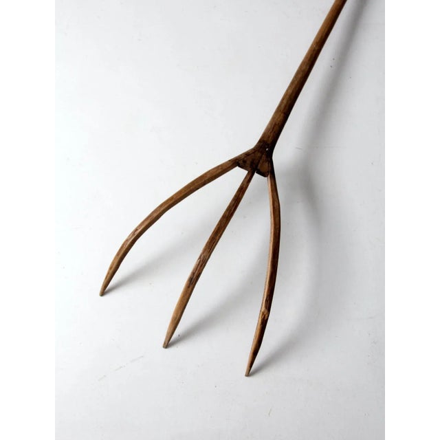 Antique Primitive Hay Fork For Sale - Image 4 of 11