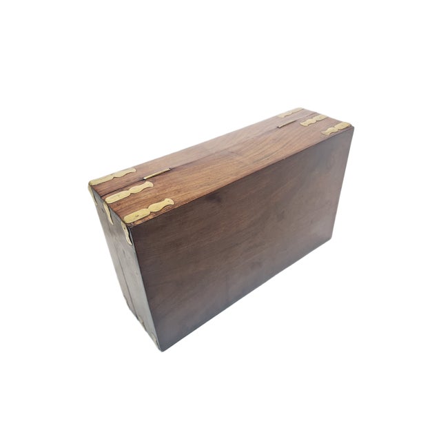 Brown German Art Nouveau Box with Marquetry, 1900s For Sale - Image 8 of 9