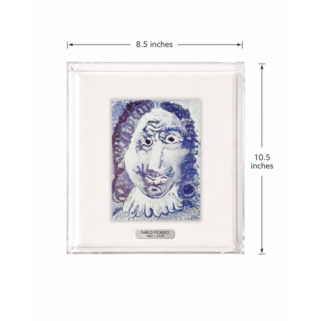 Set of 4 Vintage Pablo Picasso Tête De Mousquetaire Offset Lithograph Prints in Plexiglass Frames, 1960s For Sale - Image 10 of 10