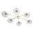 Angelo Natural Brass Clear Glass Flush Mount by Fabio Ltd For Sale