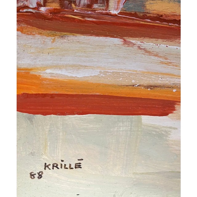 Jean Krille, Landscape 119, Oil on Wood, 1988 For Sale - Image 6 of 10