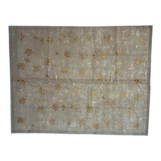 Silk and Wool Art Deco Chinese , 7'6" X 9'6" For Sale