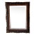1990s Beveled Ornate Carved Wood Wall Mirror For Sale