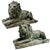 Grand Scale Vintage Continental European Patinated Bronze Recumbent Lions - Pair For Sale - Image 18 of 18