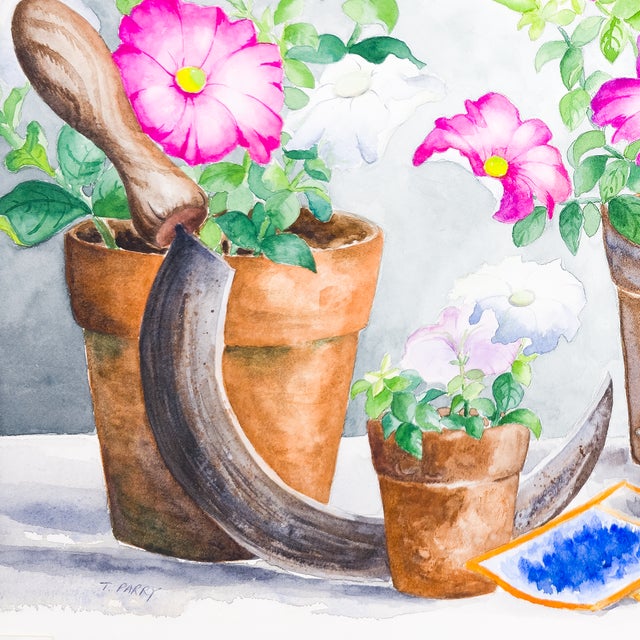 Potted Wild Roses - Tomoko Parry, C. 1990s For Sale - Image 4 of 10