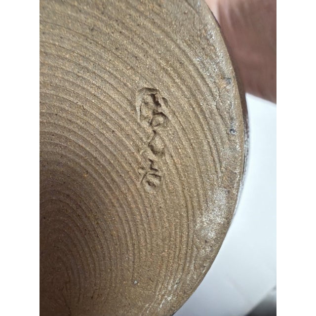 1970s 1970s Signed Koishiwara-Yaki Studio Pottery Vase 6” Japanese Mingei Folk Art Kushime For Sale - Image 5 of 11