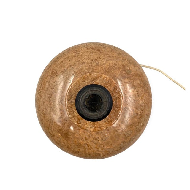 Hollywood Regency Pink Granite and Brass Table Lamp Base, Italy, 1970s For Sale - Image 11 of 18