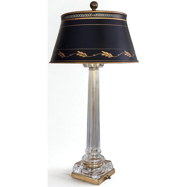 Mid 20th Century Dorothy Draper Style Bouillotte Lamp With Tole Shade For Sale - Image 14 of 14
