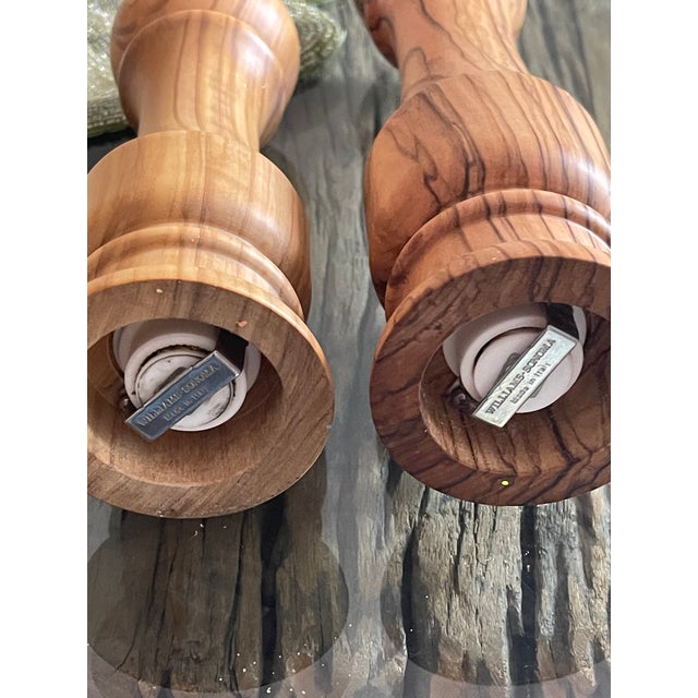 1990s 1990s Williams Sonoma Olive Wood Tall Salt and Pepper Shakers For Sale - Image 5 of 5
