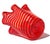 Ruby Red Vintage Murano Bright Red Aventurine Ribbons Italian Art Glass Sculptural Fazzoletto Mini Flower Vase For Sale - Image 8 of 8