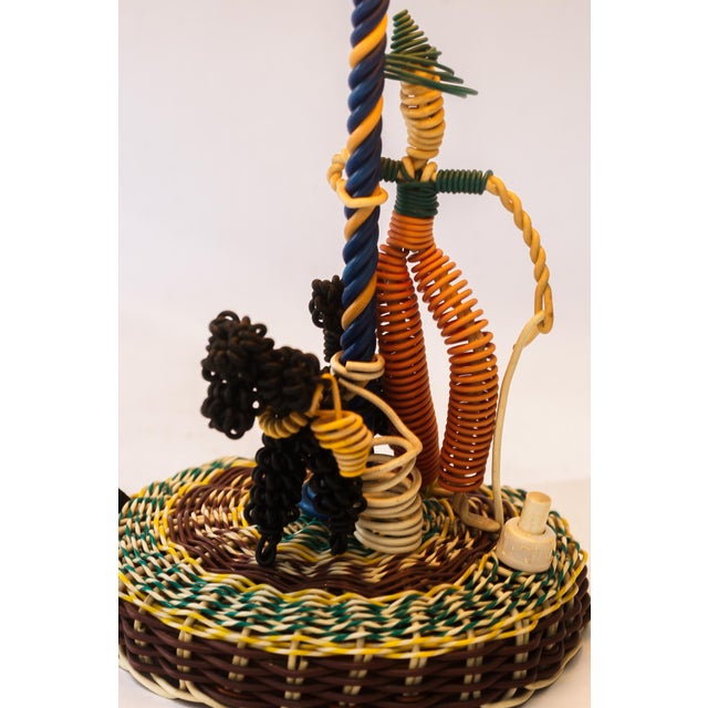 Handcrafted Table Lamp in Wire Vienna, 1960s For Sale - Image 11 of 18