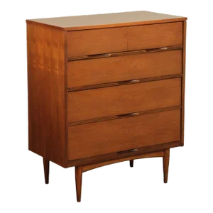 Mid 20th Century Mid-Century Modern Walnut High Chest of Drawers