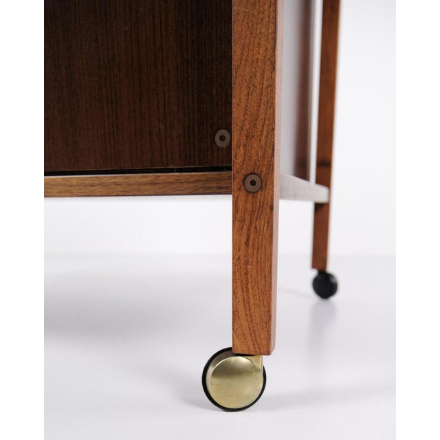 Bar Cart in Rosewood with Royal Copenhagen Tiles by Severin Hansen, 1960s For Sale - Image 14 of 16