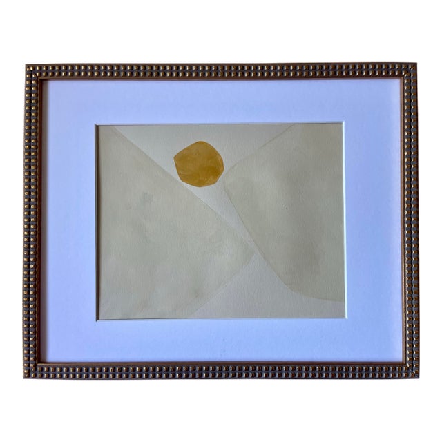 2026 "Tramonto" Abstract Minimalist Painting on Paper by Artist r.k. Red For Sale