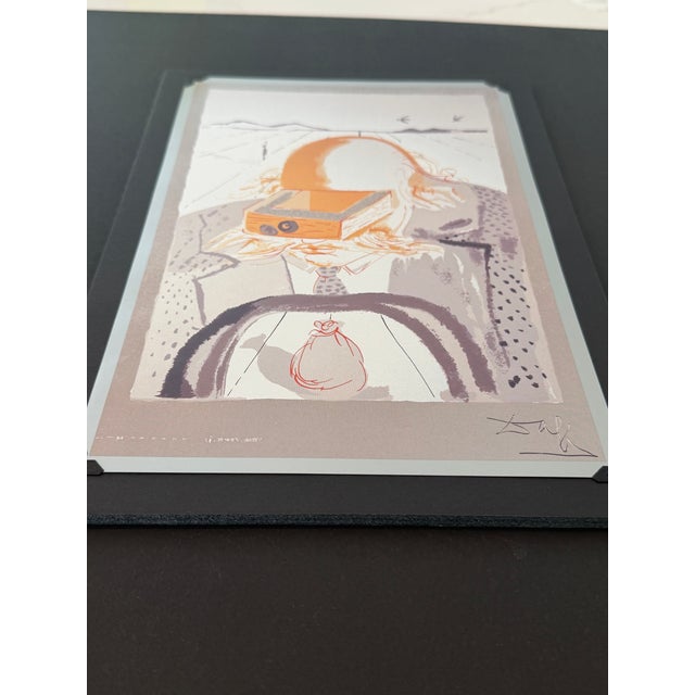 Abstract Salvador Dali Man's Profession the Banker .925 Silver Plate Custom Framed Tobo Arte For Sale - Image 3 of 10