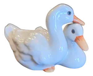 Hand-Painted Porcelain Ducks Figurine from Herend, 1970s