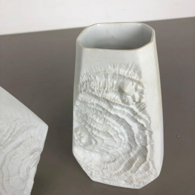 Op Art Biscuit Porcelain Vases from AK Kaiser, Germany, 1970s, Set of 2 For Sale - Image 11 of 18
