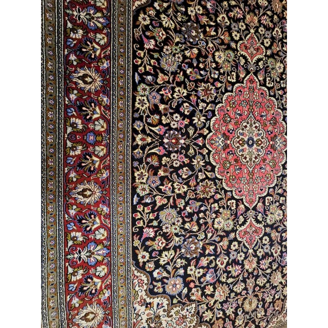 Vintage Hand-Knotted Qum Kurk Rug, 1980s For Sale - Image 6 of 13