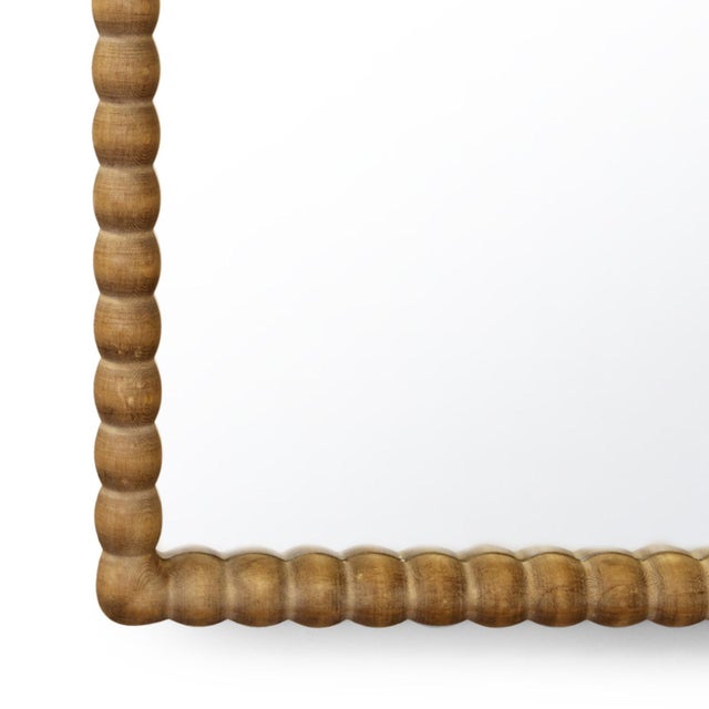 Perennial Bobbin Wood Mirror, Natural For Sale - Image 4 of 6