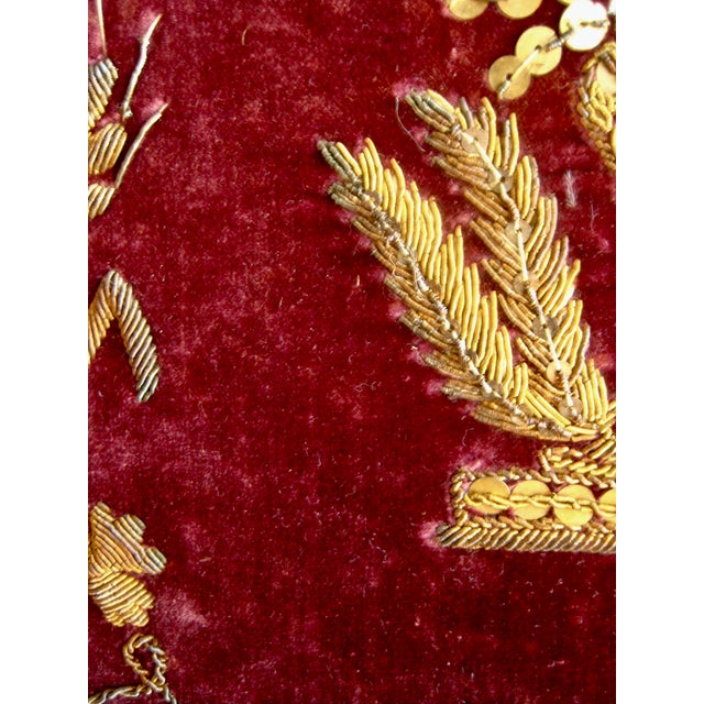 Mid 19th Century Mid 19th Century French Embroidered Chalice Hard Cover Veil For Sale - Image 5 of 9