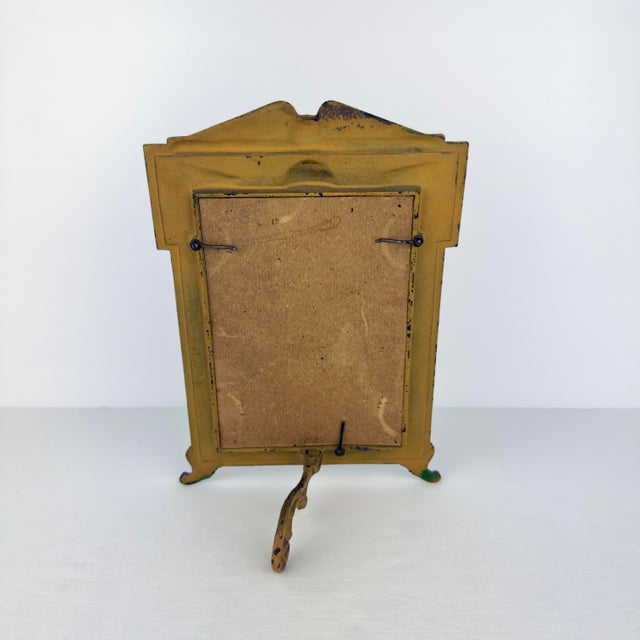 1910s Wwi Judd Cast Iron Picture Frame With Silver Star Soldier Photo - Waco Tex For Sale - Image 10 of 12