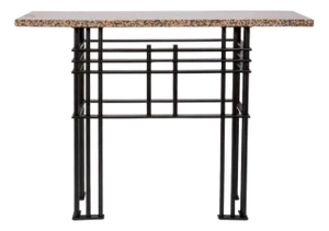 Vintage Marble & Bronze Console Table Attributed to Jean Michael Wilmotte