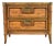 Mid-Century Hollywood Regency Campaign Carved Walnut Faux Bamboo Nightstand by Stanley, Circa 1960s For Sale