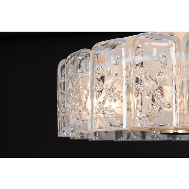 Metal Glass Tubes Flushmount attributed to Doria, Germany, 1960s For Sale - Image 7 of 9