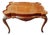 Vintage French Louis XV Mahogany Coffee Table Inlay and Carved For Sale