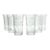 1910s Antique Fostoria Lotus 6 Etched Optic Highball Tumbler Glasses For Sale