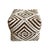 Beautiful vintage hand beaded accessory box made from woven bamboo and intricately covered with geometric triangle...