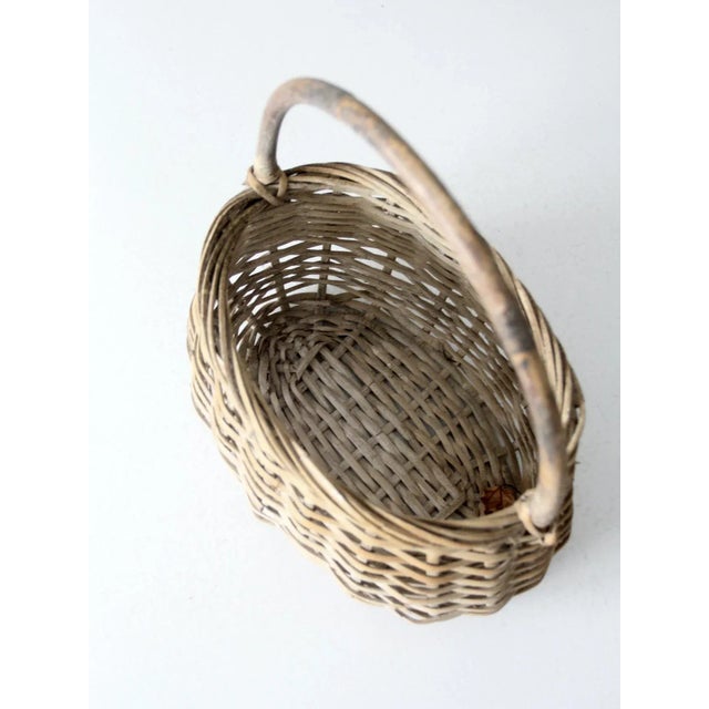 Vintage Splint Weave Basket For Sale - Image 4 of 11