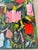 Abstract 1970s Abstract Mixed Media Painting Invisible Hearts For Sale - Image 3 of 5