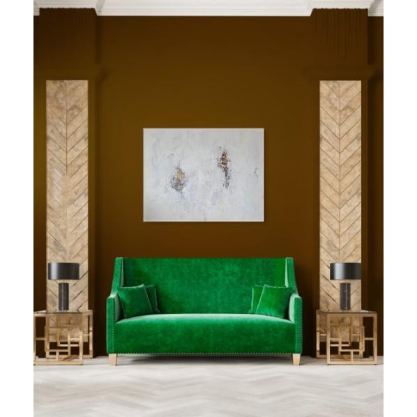 Large Modern Original Abstract Neutral Bronze Gold Painting For Sale - Image 13 of 16