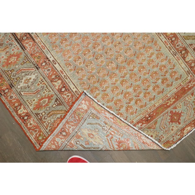 Antique Zabihi Collection Persian Seraband Runner - 3'3" x 20'5" For Sale - Image 9 of 9