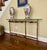 Labarge 1970s Italian Made LaBarge Brass Console Table For Sale - Image 4 of 7
