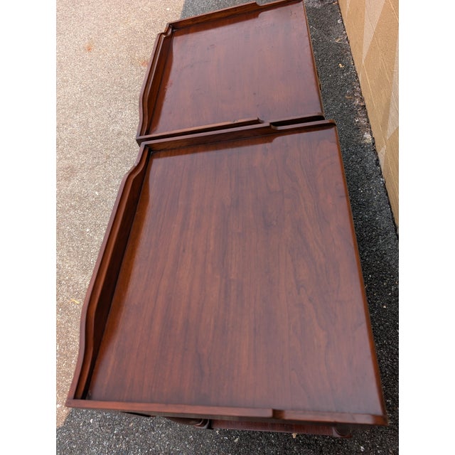 Mid 20th Century Pair of Henkel Harris Cherry Nightstands For Sale - Image 12 of 12