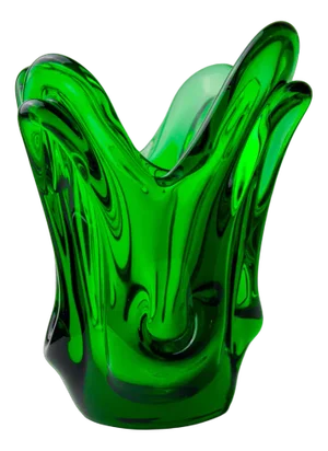 Vase in Green Murano Glass from Seguso, Italy, 1960s