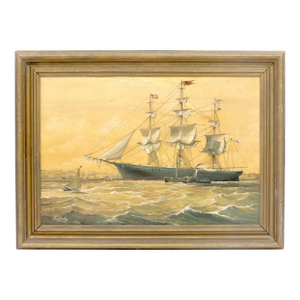 Late 19th Century Signed Oil on Canvas of the "James Baines" Clipper Ship