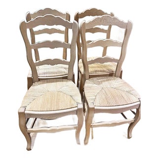 French Country Unfinished Dining Chairs, Set of 4 For Sale