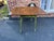 American Country Rustic Green Painted Drop Leaf Table Rectangular green painted drop leaf table dining with turned legs.....
