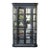 1950s Black Lacquer Mid-Century French Vitrine in the Style of Joseph Hoffman For Sale