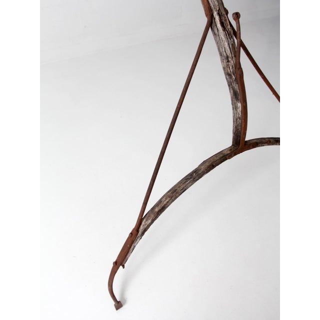 Brown Antique Horse Drawn Wagon Shaft Thill Farm Decor For Sale - Image 8 of 18