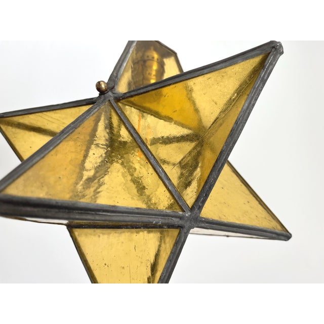 1960s Gold Glass Star Light For Sale - Image 13 of 18
