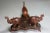 English 19th Century Anglo-Indian, Wood Quill Bowl Supported by Multi Elephant Stand For Sale - Image 3 of 5