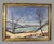 Textile Mid 20th Century Country Gilt Framed Snowy Landscape Oil Painting Canvas Signed For Sale - Image 7 of 12