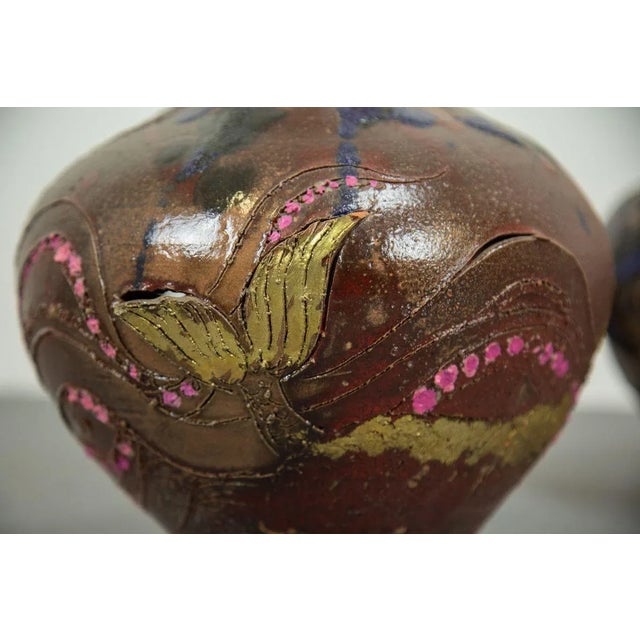 Ceramic Vases by Marco Silombria, 1970s, Set of 2 For Sale - Image 7 of 12